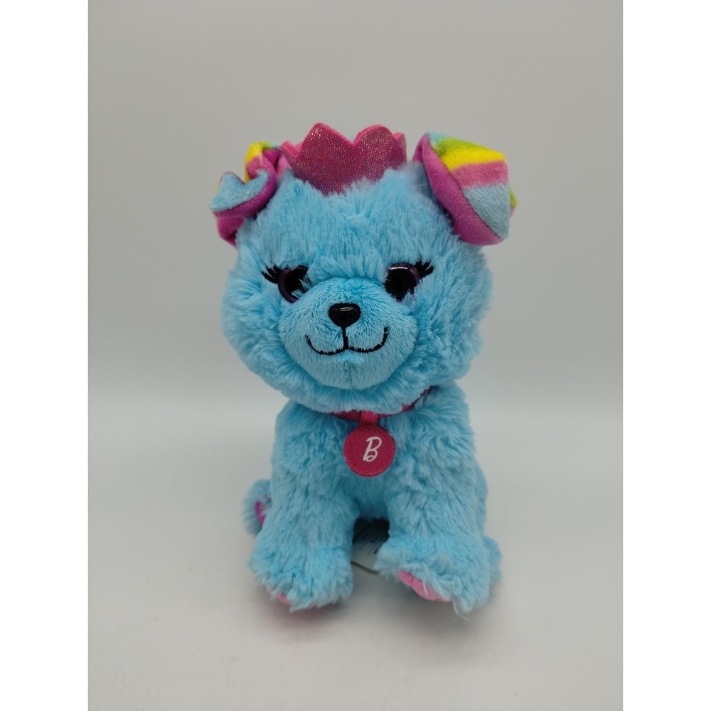 Barbie Pets Princess Puppy 8" Plush Blue Dog Fluffy Soft 2020 Toy
